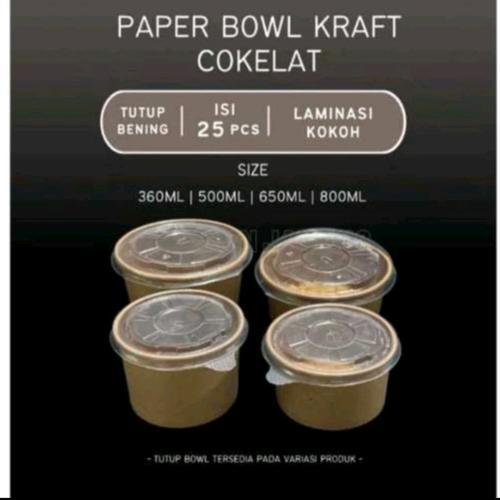Paper Bowl Craft Coklat