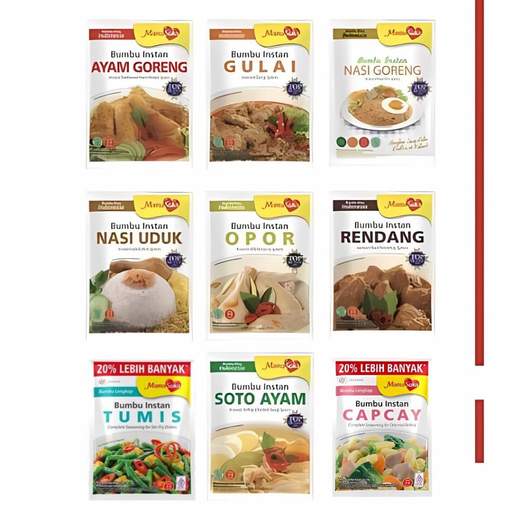 Bumbu MAMASUKA Rendang Ayam Goreng Soto Nasi uduk Nasi goreng