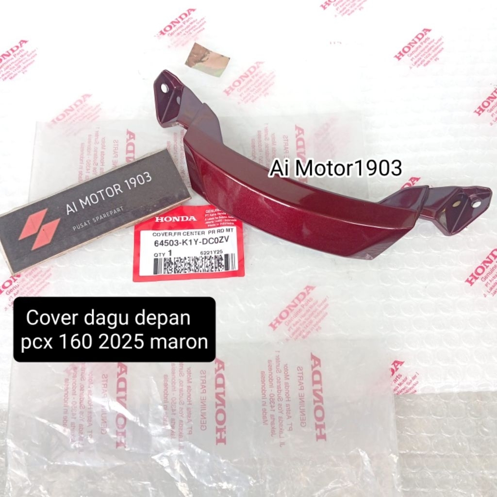 COVER FRONT CENTER TUTUP DAGU BAWAH LAMPU DEPAN MARON PCX 160 2025 AHM 64503-K1Y-DC0ZV