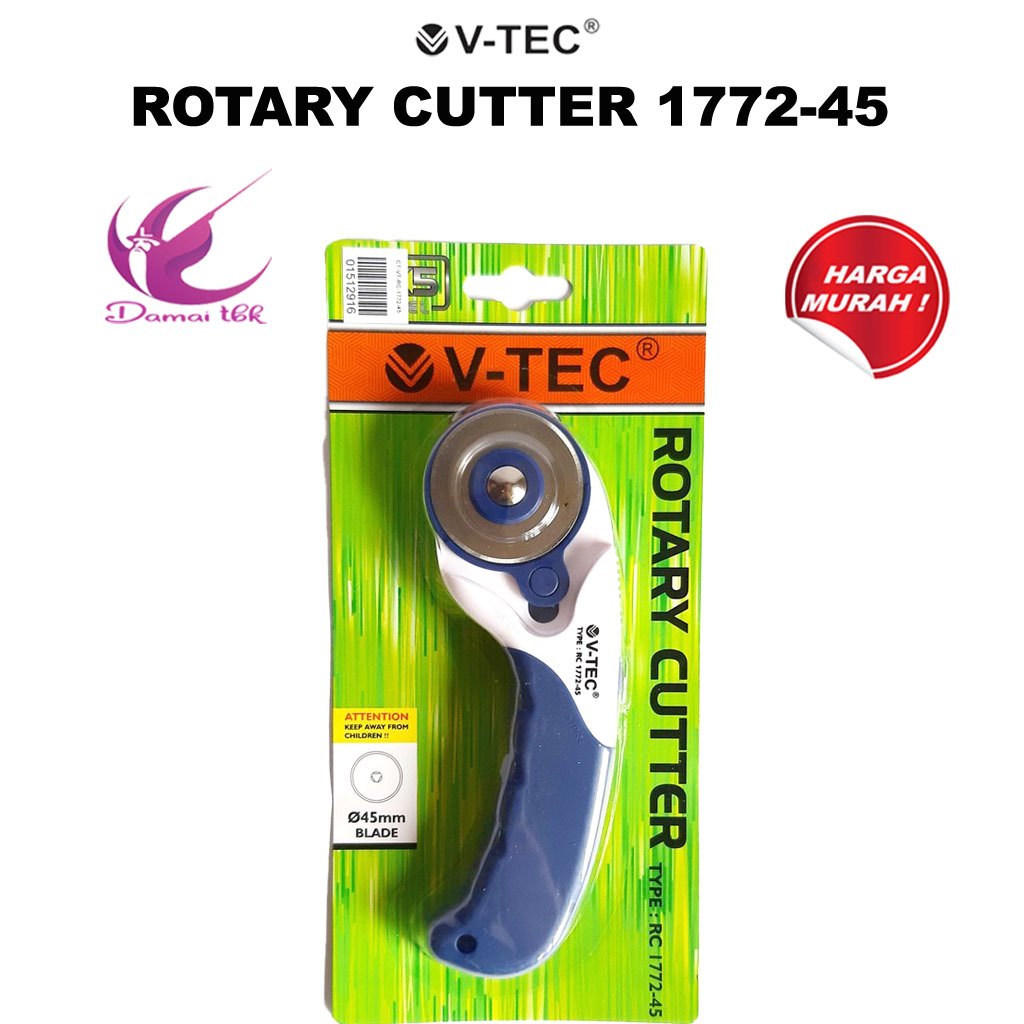 

V-Tec Rotary Cutter (RC 1772-45) Pemotong Kain Kertas 45MM