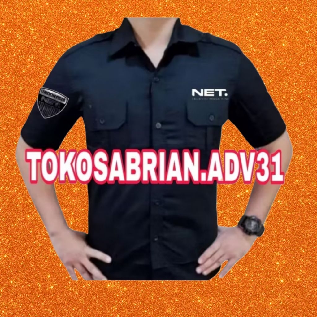 kemeja Net Tv Seragam Net tv Baju Net tv