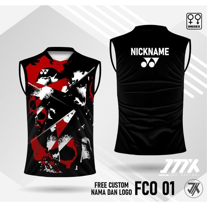 jersey badminton singlet kaos jersey bulu tangkis free custom nama dan logo fco 01 jersey badminton 
