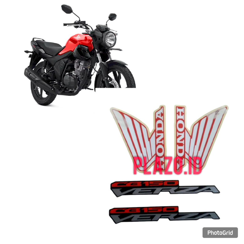 striping motor / stiker honda cb150 verza 2025 cw hitam merah