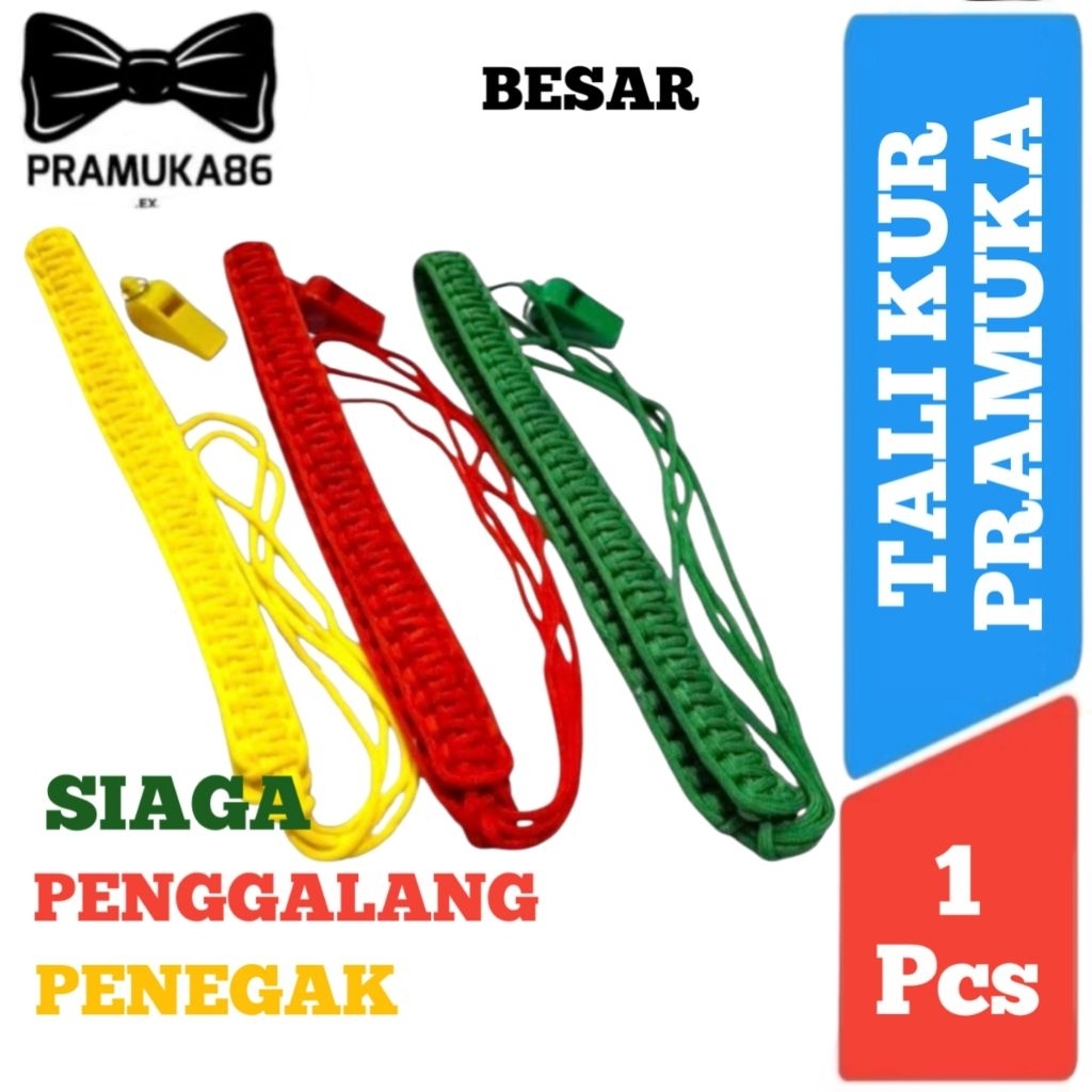 Talikur Pramuka + Pluit SIAGA PENGGALANG PENEGAK / Tali Peluit Pramuka  / Tali Pluit Pramuka Besar /
