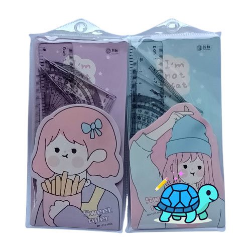 

Set 4 Penggaris Transparan Tebal – 15cm, Segitiga 45°, Segitiga 60°, Busur Derajat