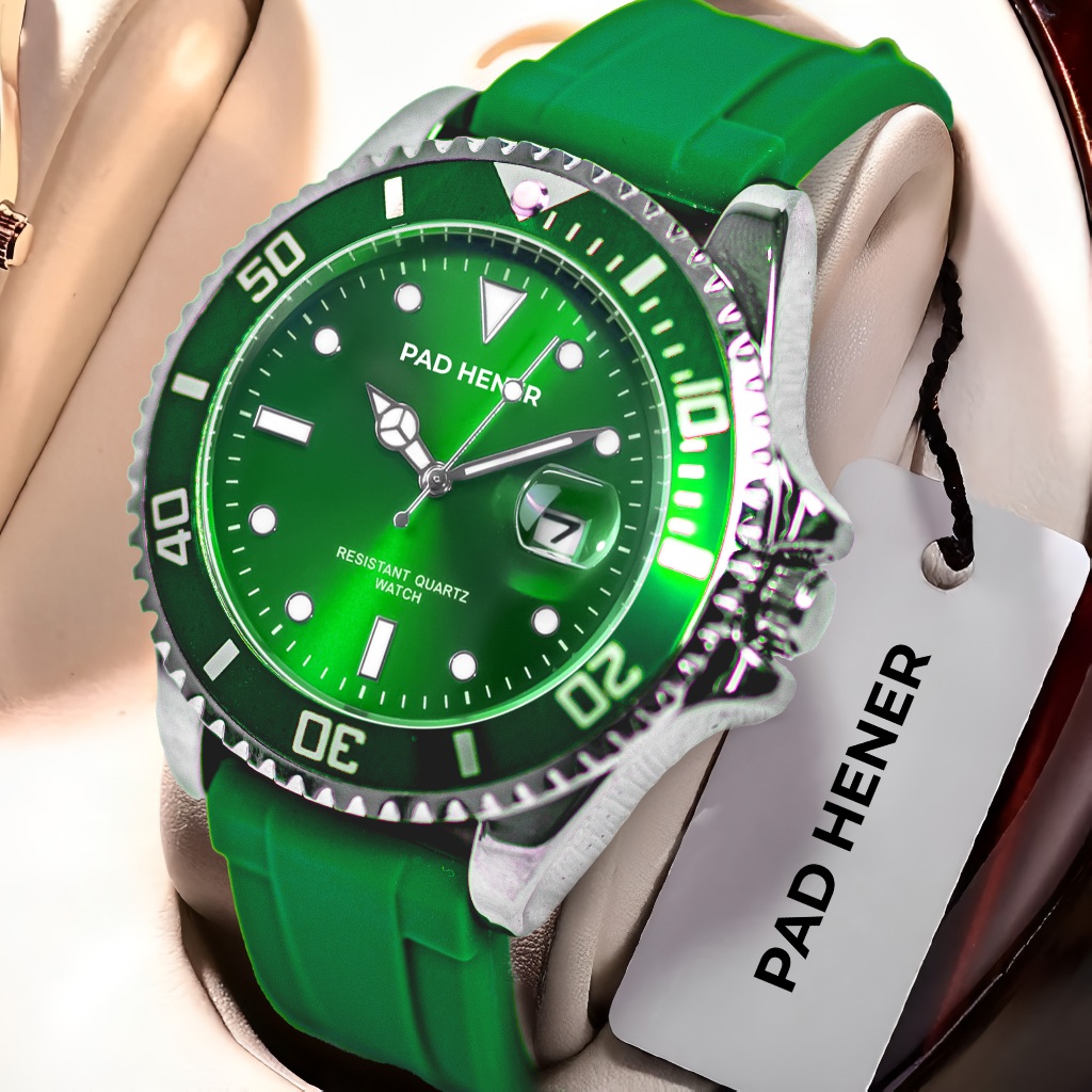 PAD HENER SKY MASTER Green Rubber Jam Tangan Original Strap Quick Release COD