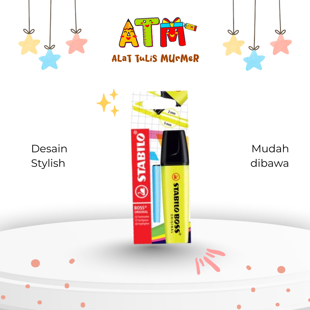 

Stabilo/Highlighter/Penanda/ Stabilo Boss Set 2 Pink & Yellow/1 Set