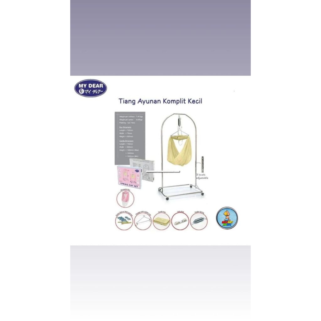 My Dear Tiang Ayunan Komplit Kecil – Set Ayunan Bayi Lengkap