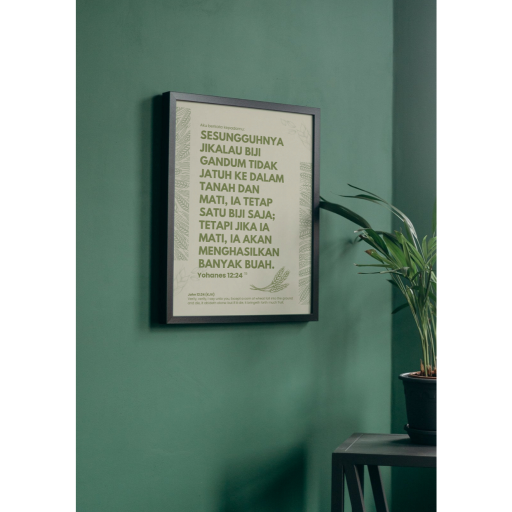 Pigura Dekorasi Rumah Kristen – Hiasan Dinding Firman Alkitab | Pajangan Ruang Tamu & Kado Rohani