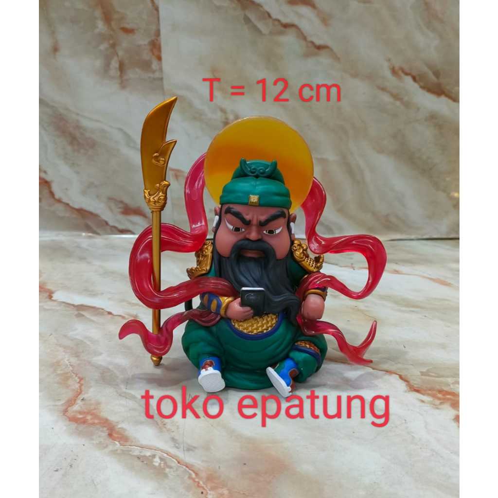 Pajangan Patung kwan kong / kwan kung / guan yu - 12 cm / 5 inch - Mobil - l25