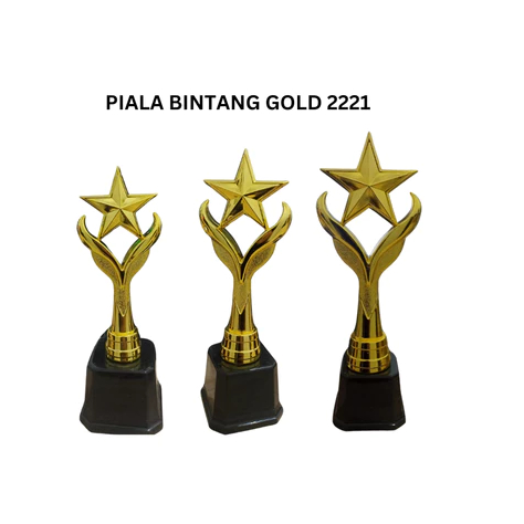 PIALA SET GOLD BINTANG 2221 JUARA / PIALA MUSIK