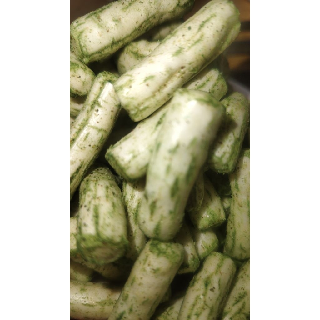 

Krupuk Ikan Tongkol cabe ijo kemasan 50gram