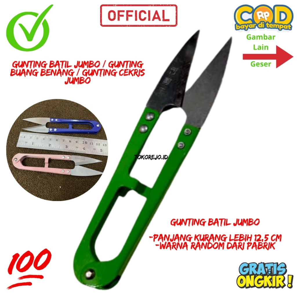 

Gunting Buang Benang Hurrah Jumbo / Gunting Pemotong Benang / Gunting Cekris Jumbo