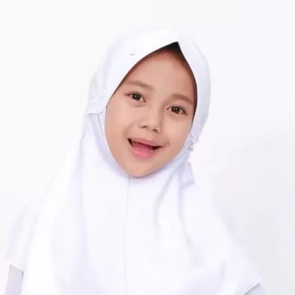 Jilbab Anak Sekolah Instan Serut Pita