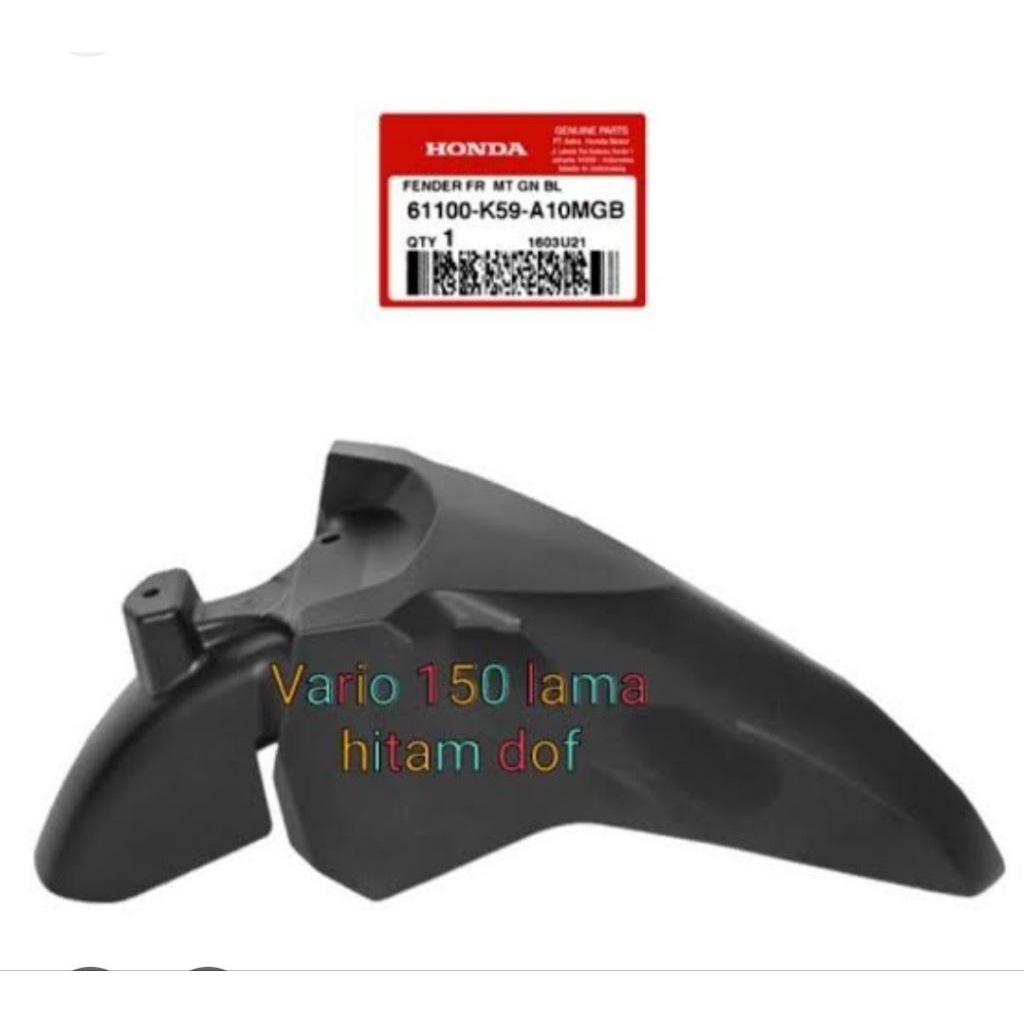 61100-K59-A10MGB HGP AHM 100% COVER SLEBOR SPAKBOR DEPAN HITAM DOP  61100K59A10MGB VARIO 125 VARIO 1