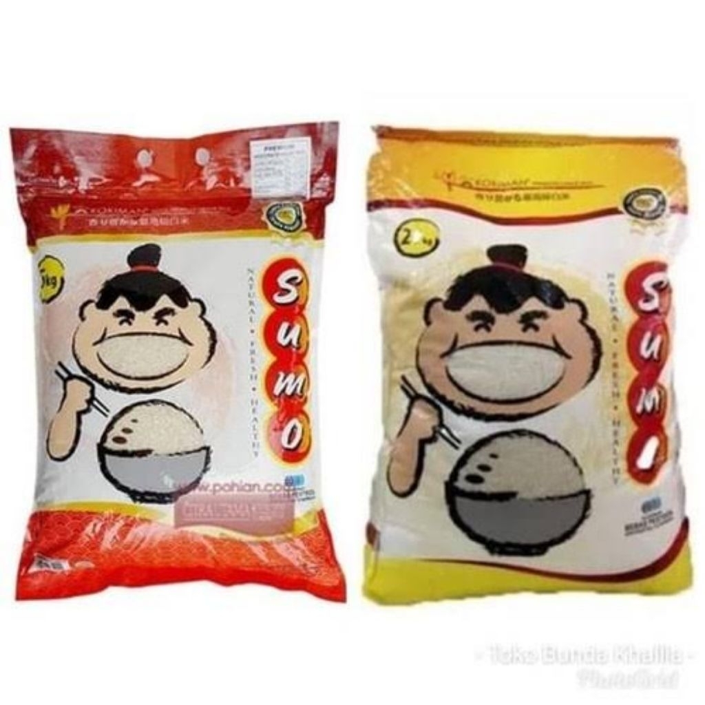 

beras premium sumo merah& kuning dan anak raja pulen wangi 5 kg