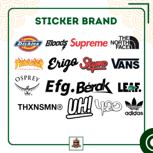 

Stiker Brand Pack Bahan Vnyl A3+ | Hiasan Koleksi Pajangan Ruangan Helm Tumbler Laptop Kendaraan