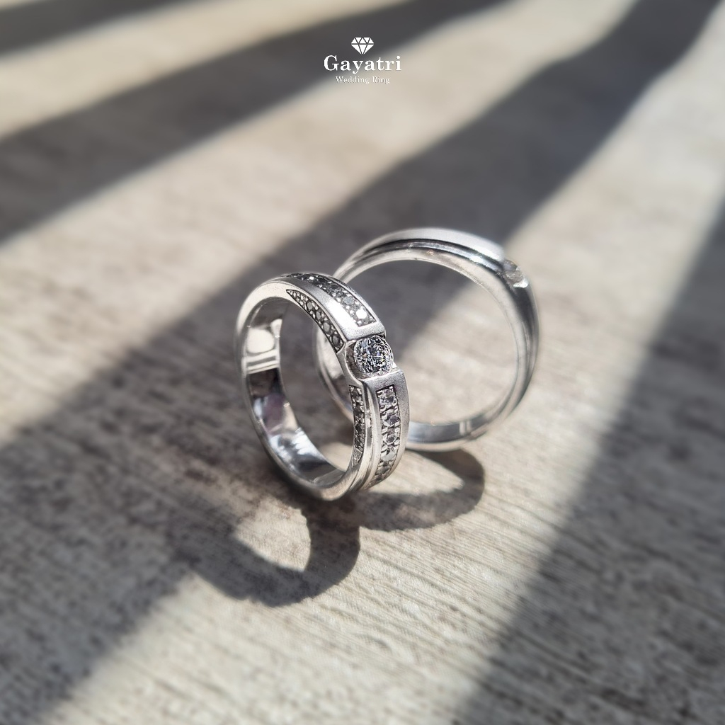 Cincin pernikahan tunangan couple silver925 - gayatri wedding ring