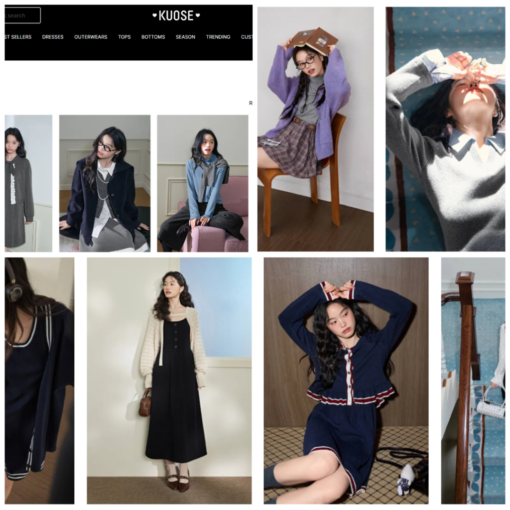 KUOSE TITIP BELI KUOSE CARDIGAN SWEATER RIBBON STRIPED BOW STRIPED BLOUSE ORIGINAL KUOSE