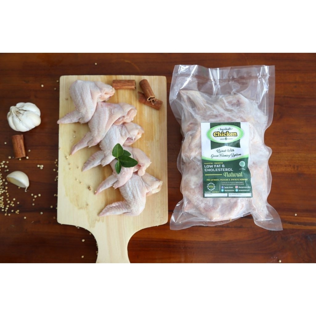 

Sayap Ayam Berkah Chicken Organik Prebiotik 500 gr| Ayam Sehat Tanpa Suntik Hormon