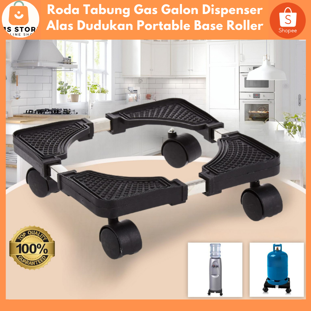 Roda Pengangkat Tabung Gas Galon Dispenser Alas Dudukan Portable Base Roller - N36