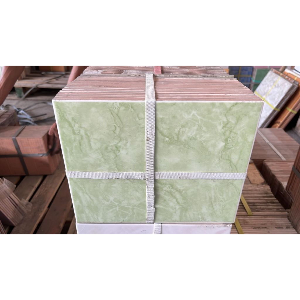 KERAMIK TANPA DUS 20X25 (BUNGA COKLAT GLOSSY 1 LIMITID EDITION)