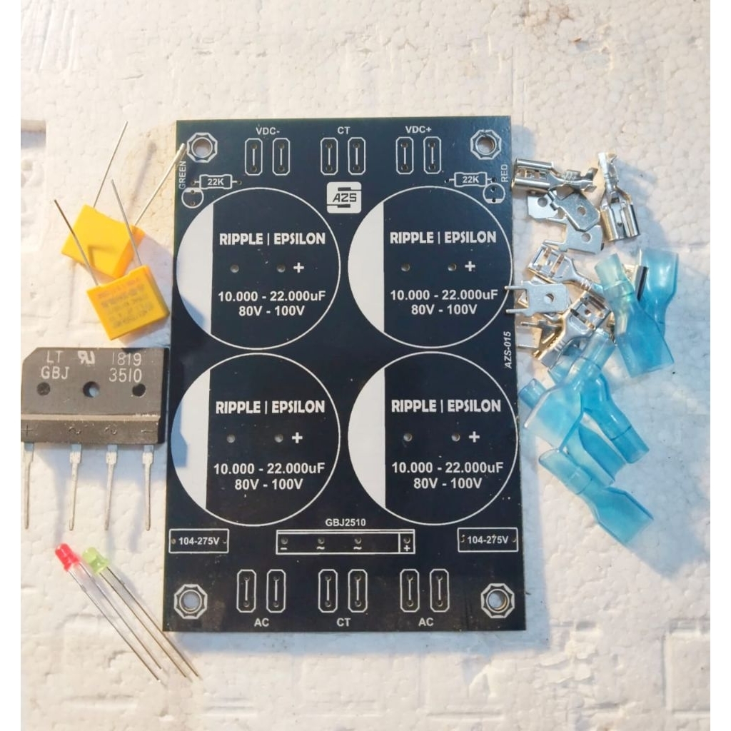 PCB PSU 4 Elco Singgle Dioda Plus Komponen