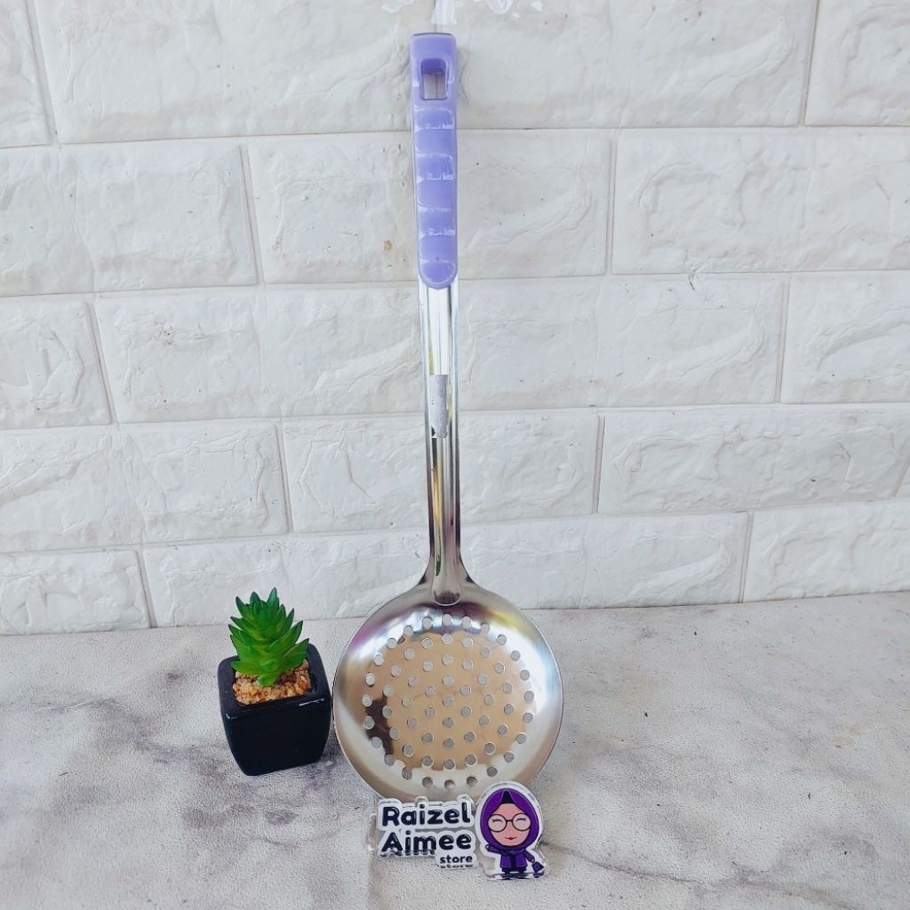 IRUS LUBANG GAGANG UNGU LILAC / SENDOK SAYUR LUBANG GAGANG UNGU LILAC