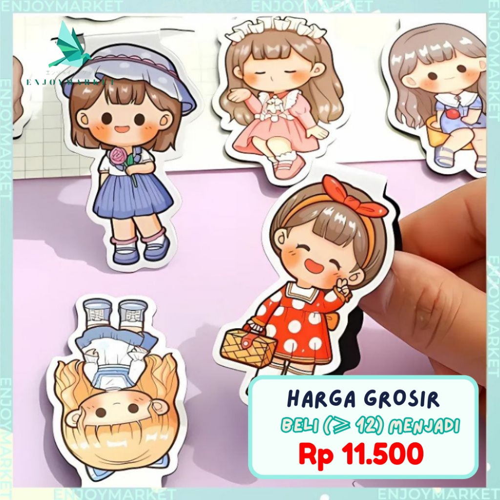 

Bookmark Magnetic Aesthetic Pembatas Buku Kertas Motif Doudou Sauce Set Free Stiker TLD101