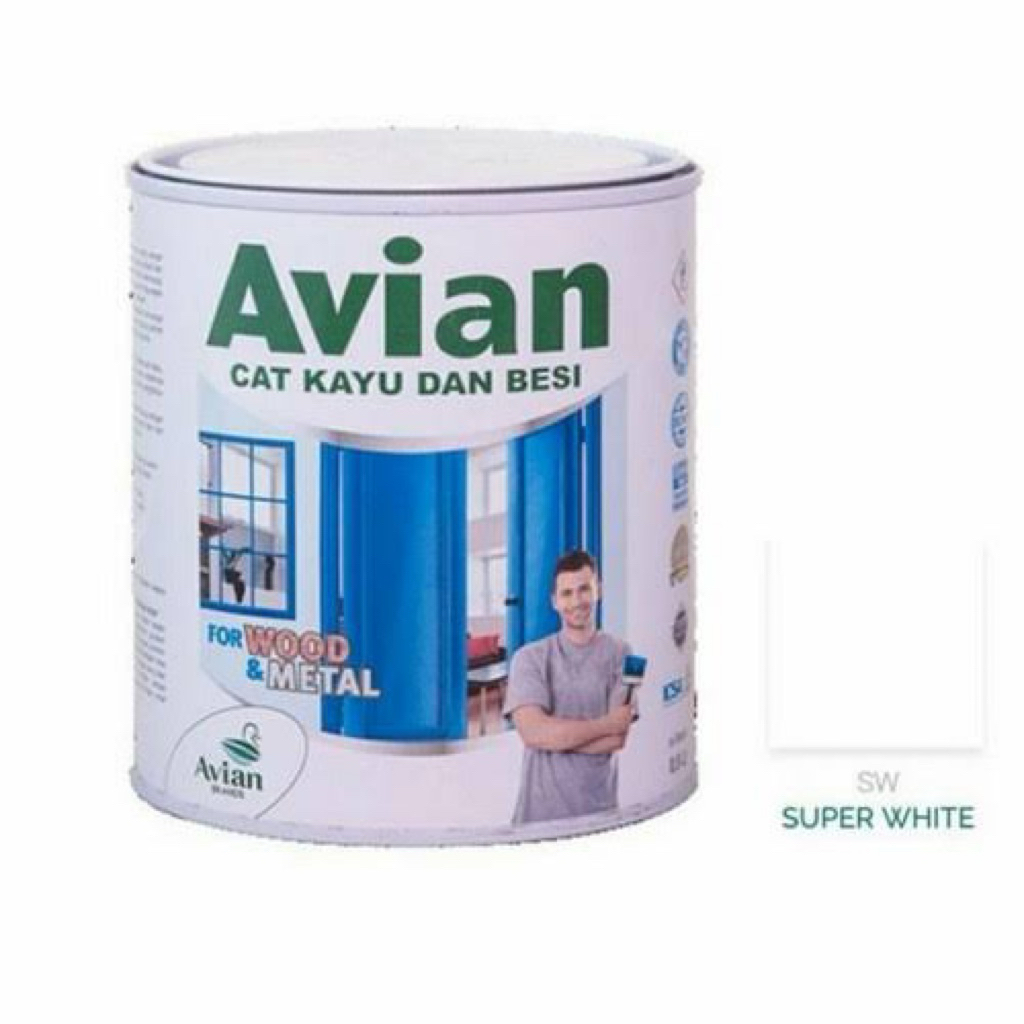 Cat Besi Kayu Avian Putih Super White 1 KG