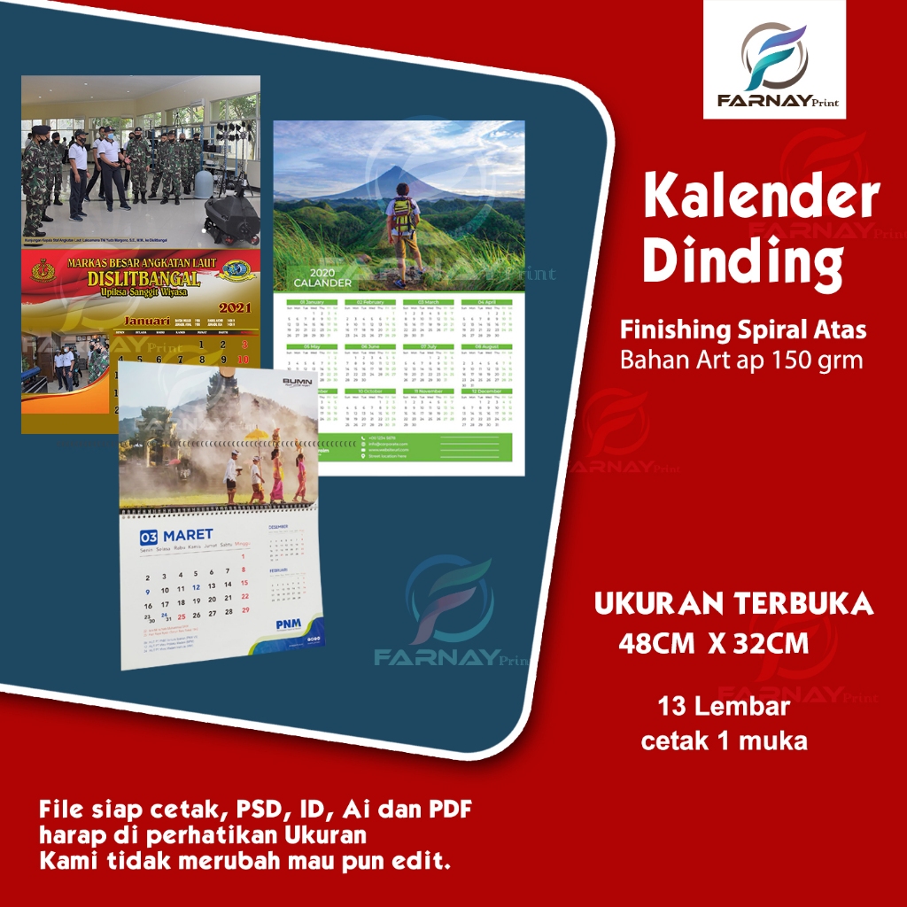 

KALENDER UKURAN 32 X 48CM JEPIT KALENG