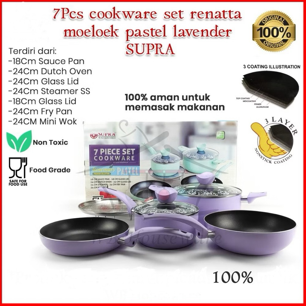 Supra 7 Piece Set Cookware