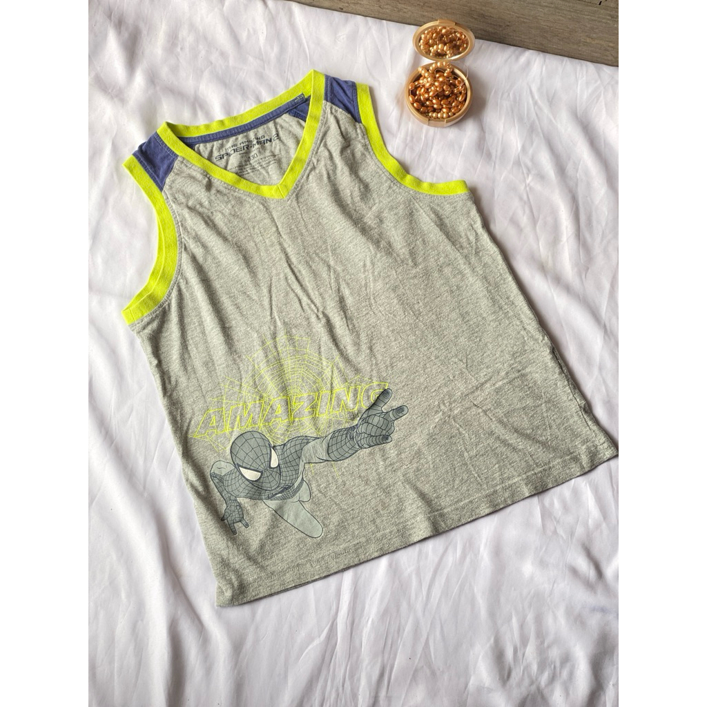 PRELOVED PL baju kaos kutung anak cowok laki branded Spiderman size 130