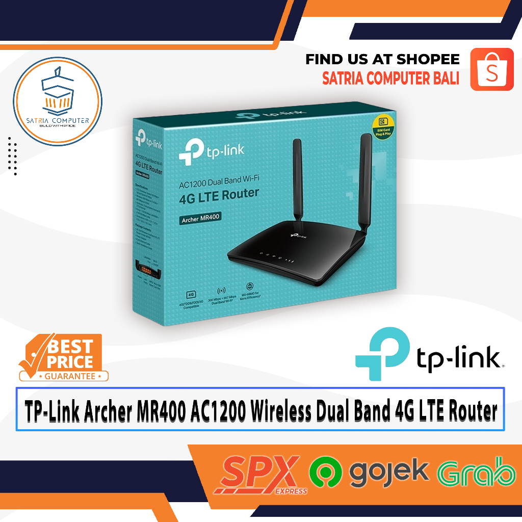 TP-Link Archer MR400 AC1200 Wireless Dual Band 4G LTE Router