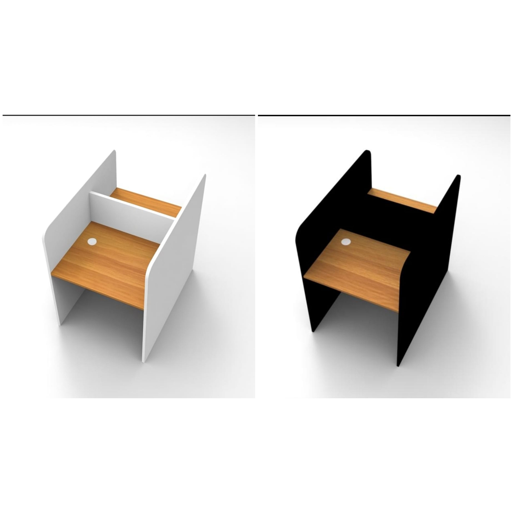 Meja Kantor Office Kerja Partisi 2 orang staff Kubikal sekat Workstation ukuran 100*60 cm