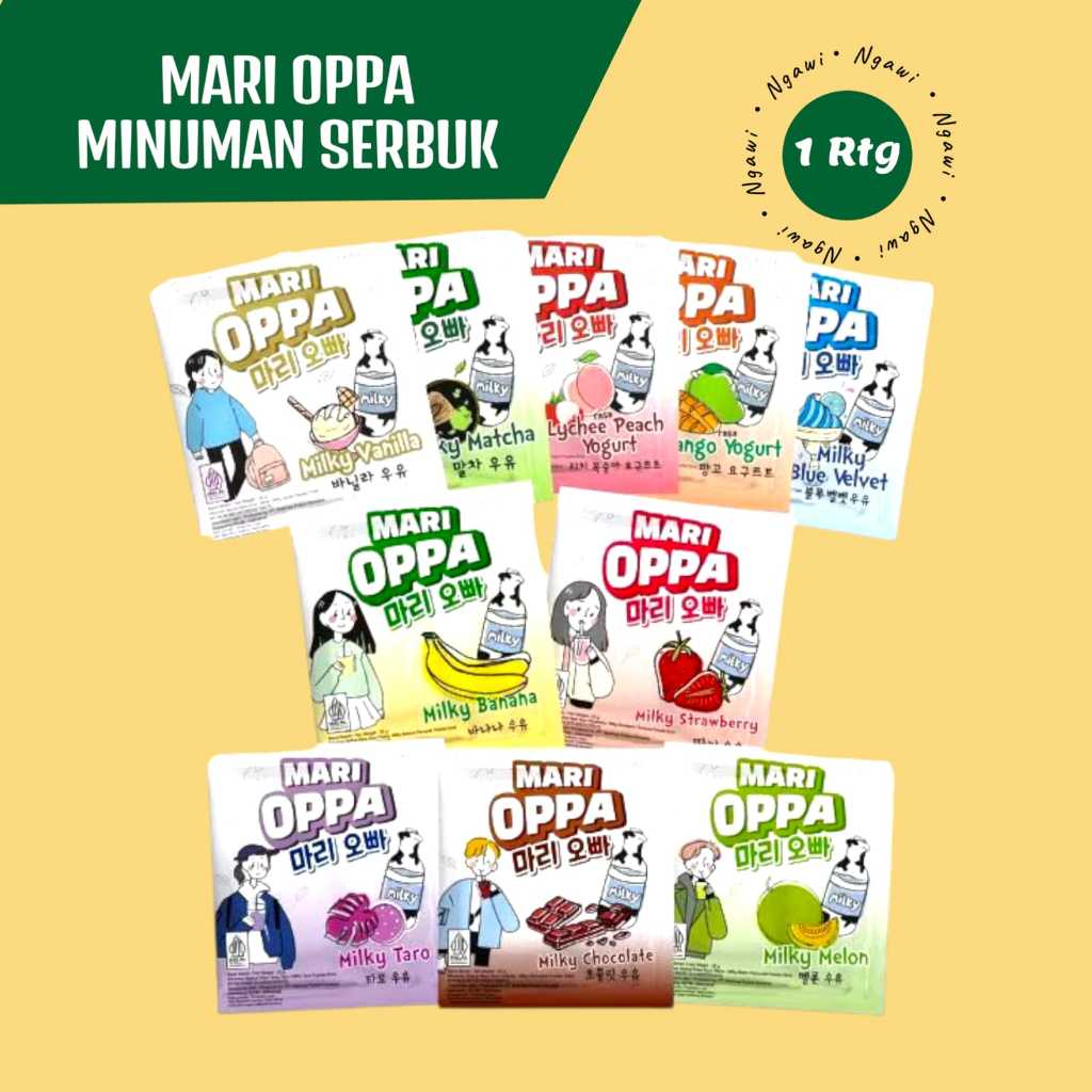 Mari Oppa Minuman Susu Korea / Mari Oppa Minuman Serbuk 1 Renceng