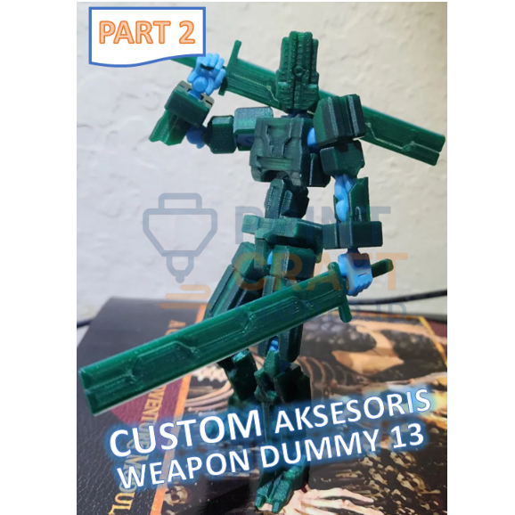 Custom Aksesoris 2 - DUMMY 13 Action Figure Kit – Articulated 3D Print Poseable Custom Model