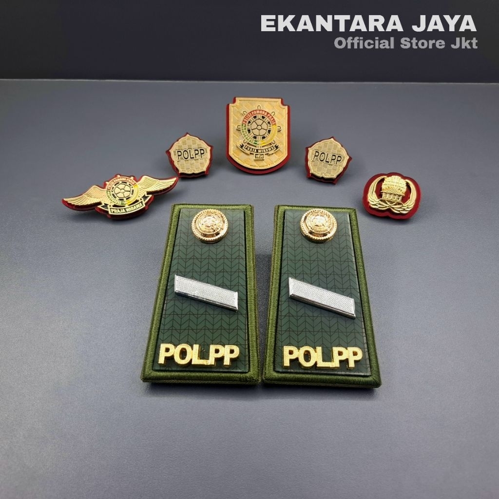 Paket Atribut Pol Pp Pangkat 2A 2B 2C 2D / 3A 3B 3C 3D / 4A 4B Satpol Pp Lengkap Premium