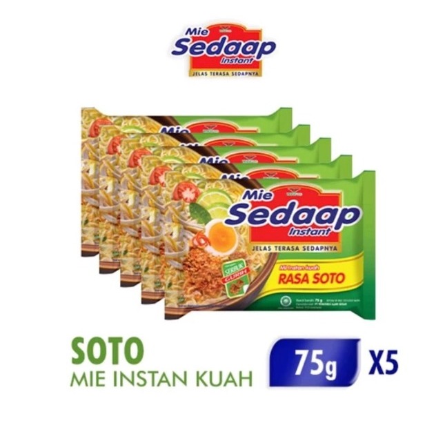 

Mie Sedap Rasa Soto 5 Pcs / Mie Sedap