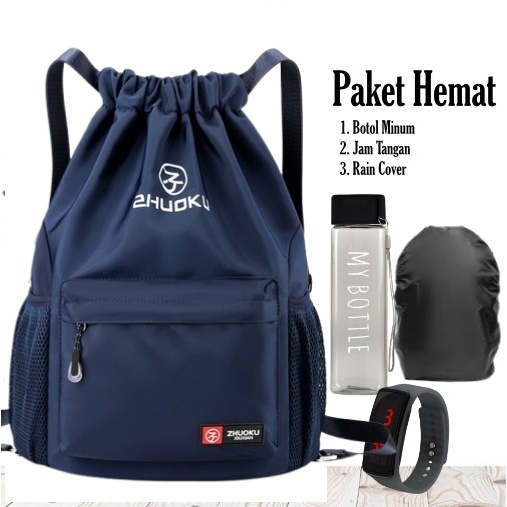 Tas Ransel Pria Olahraga Anti Air  40x30cm Tas Olahraga Pria Wanita Tas Futsal Terbaru Tas Serut