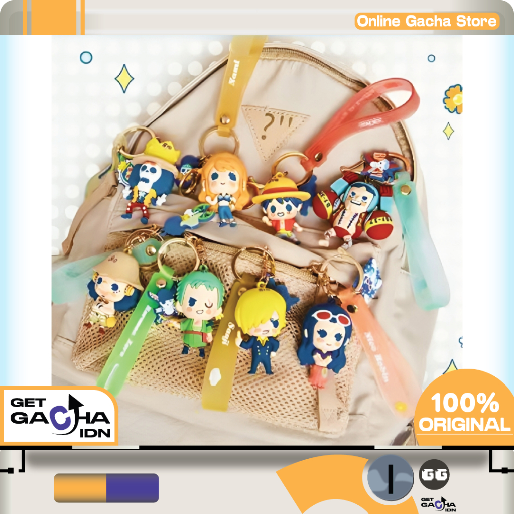 Blind Box OnePiece Mugiwara Baby Q FIgure Keychain Ori GetGachaIDN