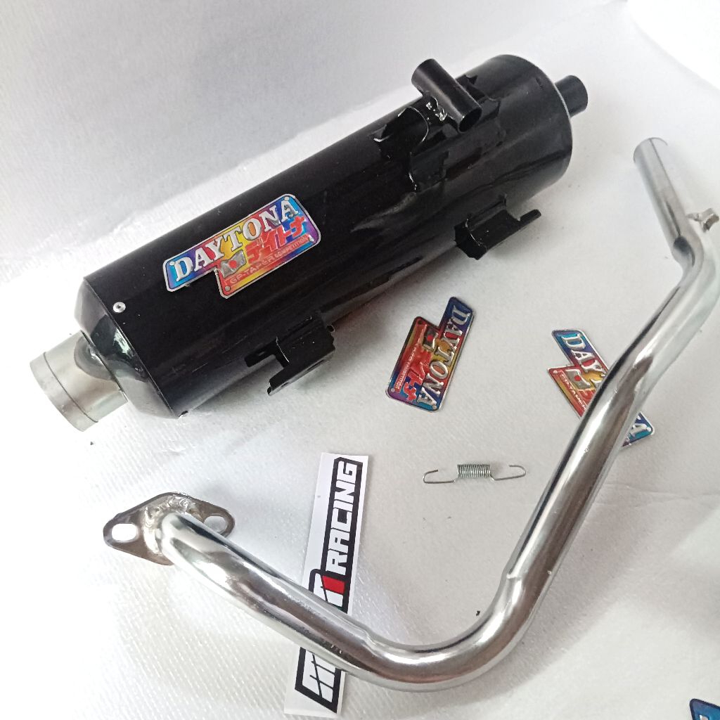 Knalpot Standar racing DAytona fulset ngebas adem Beat karbu Beat delexu Vario 125 Vario 150 Scoopy