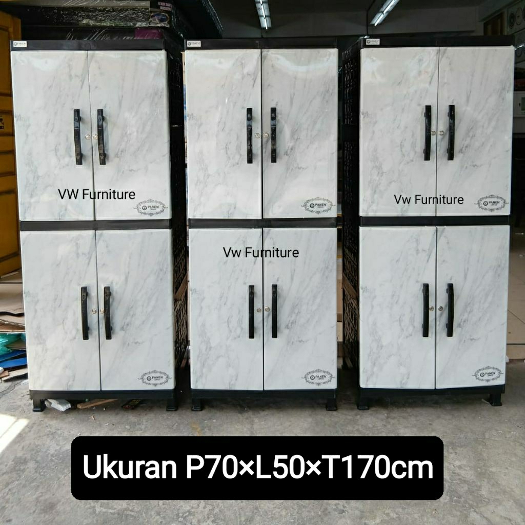 Lemari Plastik Panen 4 Tingkat - Lemari Anak Kos Murah - Bahan Tebal