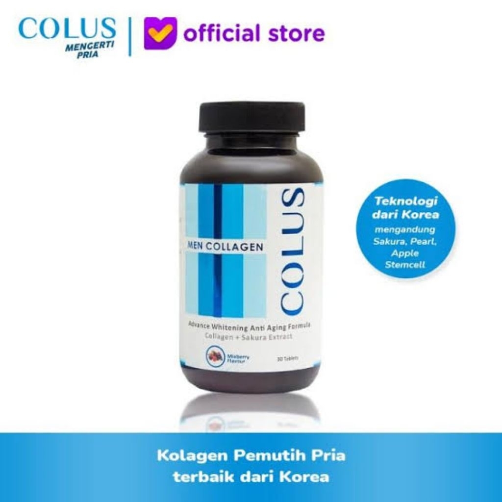 Colus Men Collagen Pemutih kulit Pria Asli Original terbaik dan ampuh