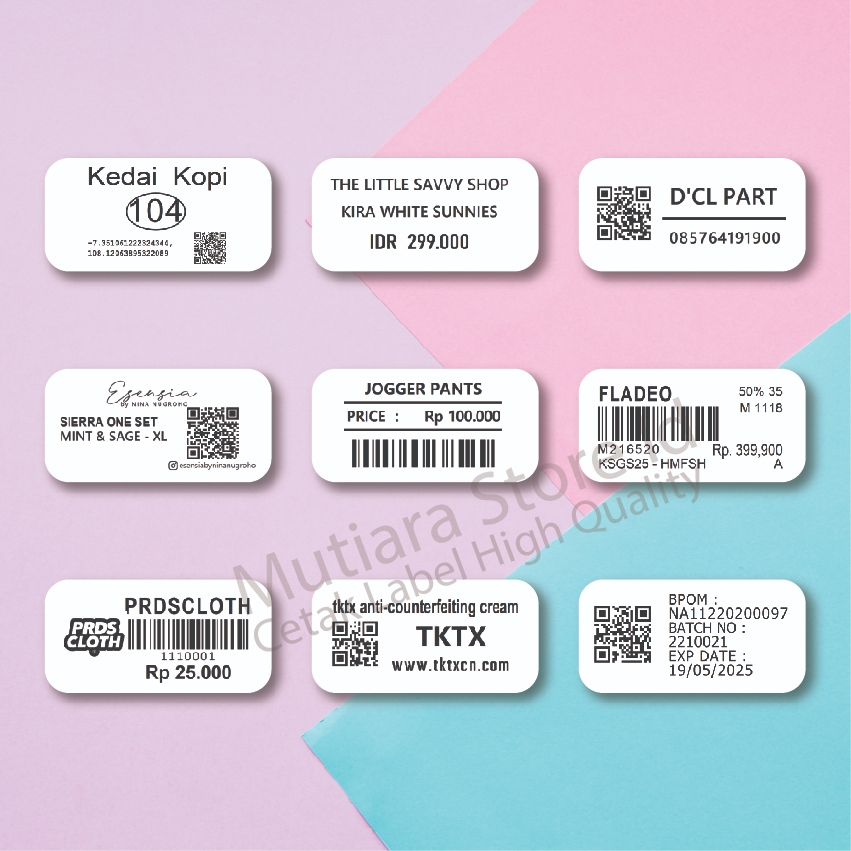 

LABEL BARCODE HARGA 50x10 / 5x1cm Bahan Super Top Kualitas