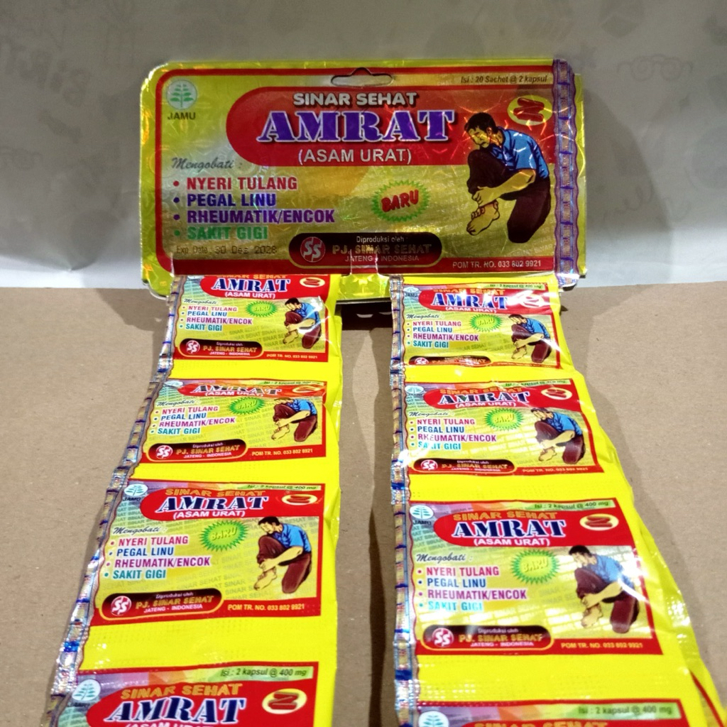 

AMRAT ASAM URAT KAPSUL HERBAL ORIGINAL - 20 SACHET