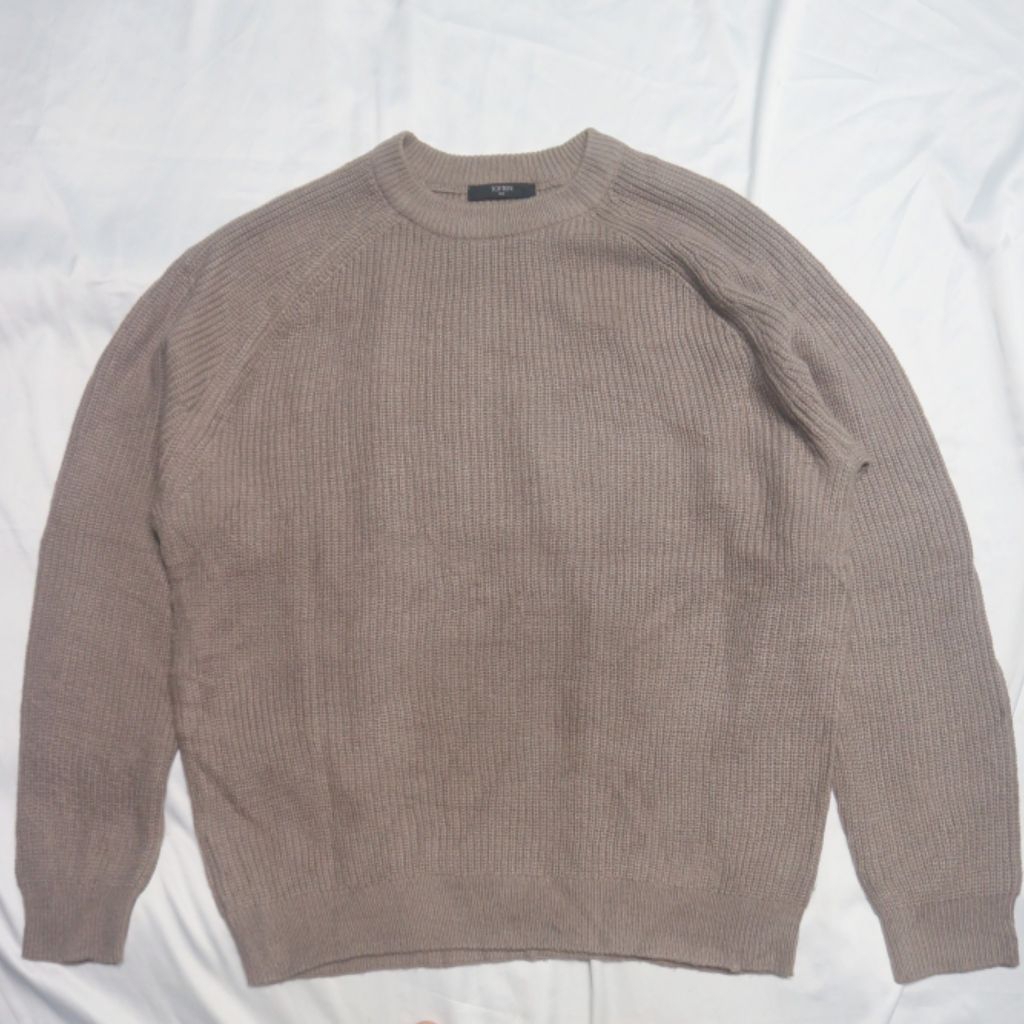 TOPTEN Lidi Coklat Knit Knitwear Sweater Sweatshirt Crewneck Rajut WoolJaket
