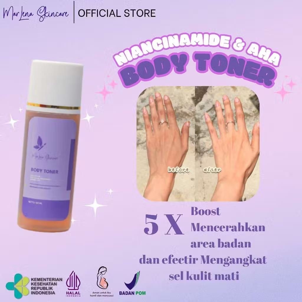 Toner Marlena toner badan toner pemutih bpom