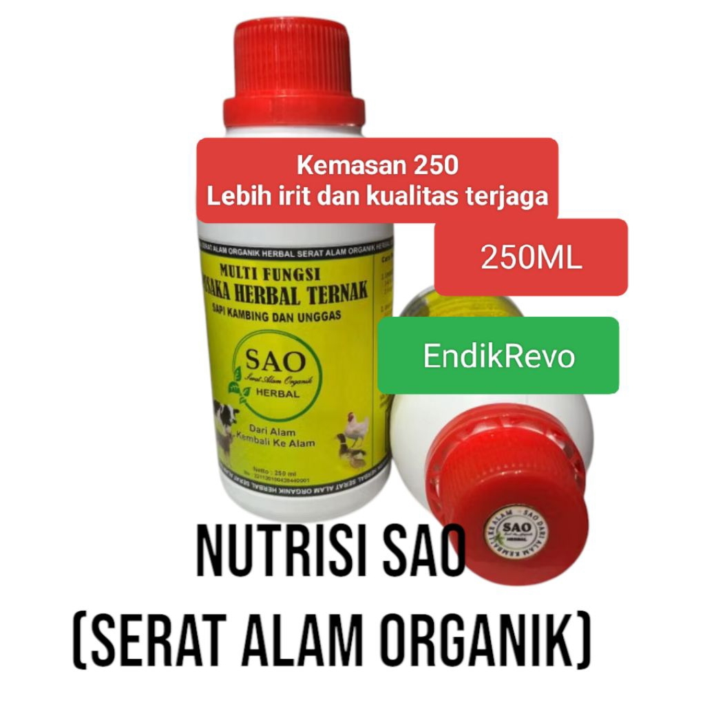 

SAO HERBAL | 250ML | Nutrisi Ternak | Pupuk SAO | SAO Herbal