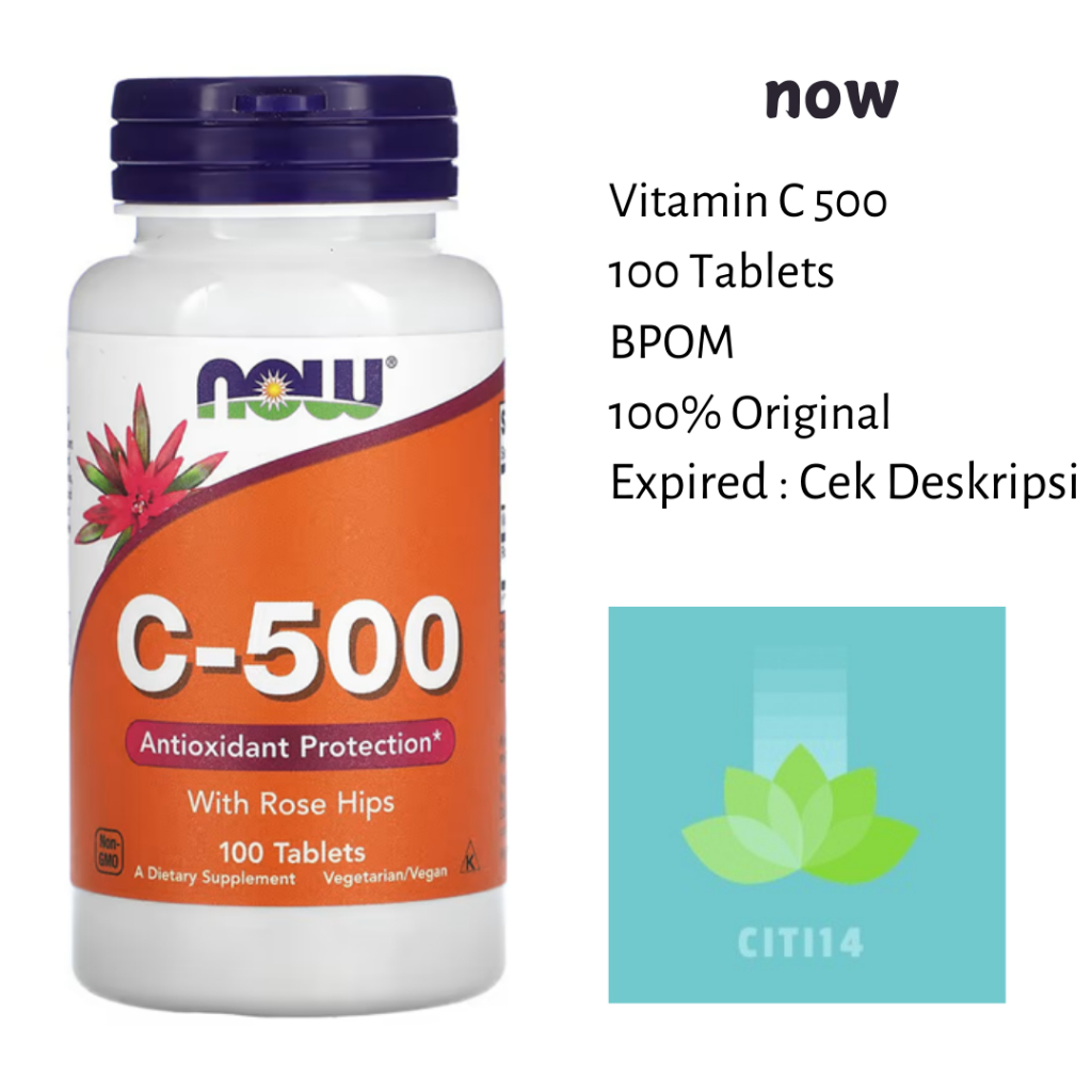 Now Vitamin C 500mg Vit C-500 mg 100 Tabs